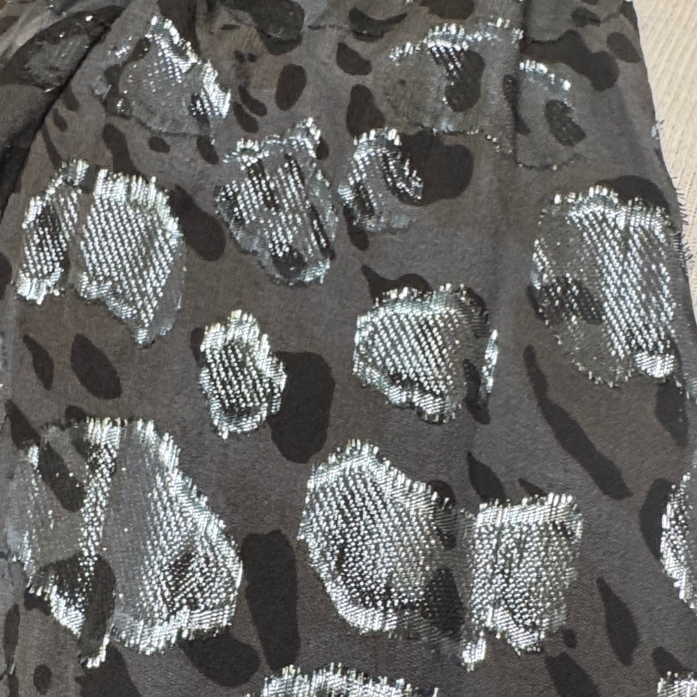 ba&sh Black and Blue/Silver Metallic Patterned Wrap Dress - Picture 4 of 7